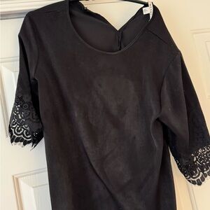 Miami Black Lace Sleeve Dress